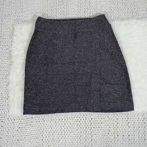 Emma James Black And White Office Siren Tweed Mini Skirt, Size 6